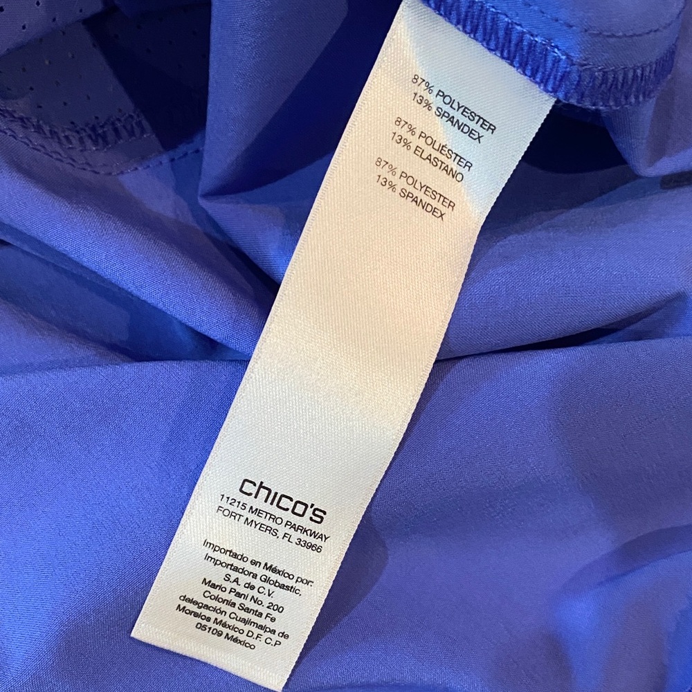 Zenergy by Chico's Perforated Jacket in Bright Blue - Picture 8 of 9